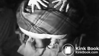 black and white amateur pooping