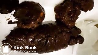 Blonde girl's big poop