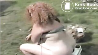 home shooting of mature woman's shit