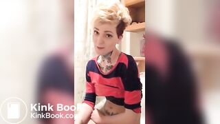 Girl shits in blender