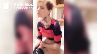 Girl shits in blender