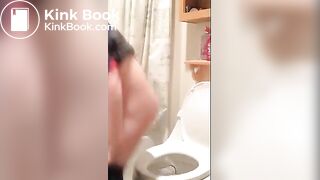 Girl shits in blender