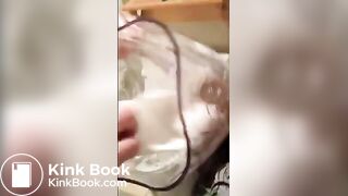 Girl shits in blender