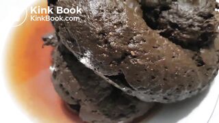 Nasty Whore poops big shit