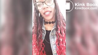 Nasty ebony chick shits in urinal and spits