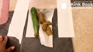 Dirty anal with zucchini