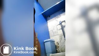 Thai Woman sitting shit in the bathroom 3