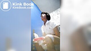 Thai Woman sitting shit in the bathroom
