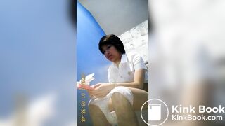 Thai Woman sitting shit in the bathroom