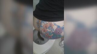 Girl has diarrhea in toilet - video 15