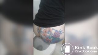 Girl has diarrhea in toilet - video 15