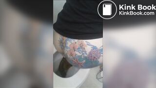 Girl has diarrhea in toilet - video 15