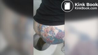 Girl has diarrhea in toilet - video 15