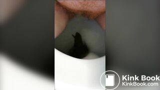 Amy has diarrhea in toilet - video 2