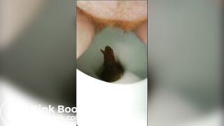 Amy has diarrhea in toilet - video 2