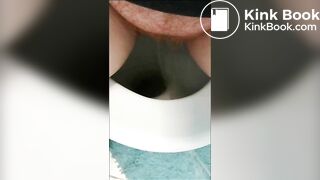 Amy has diarrhea in toilet - video 2