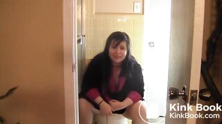 Hot girl pooping on toilet 33