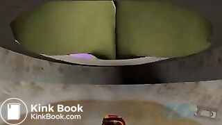 A alien-like girl take a shit on you