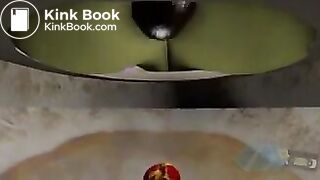 A alien-like girl take a shit on you