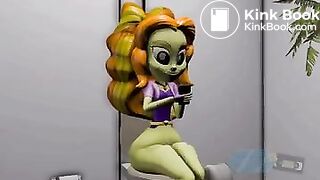 A alien-like girl take a shit on you