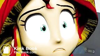 A alien-like girl take a shit on you