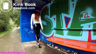 shameless girl pooped in a bus stop