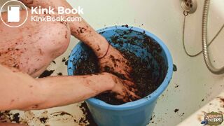 Ladas Muck Heap - hot russian girl playing with cowshit and masturbates