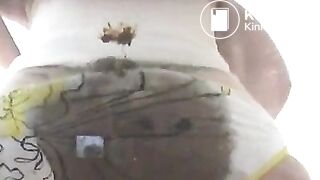 Poop pants in a chair