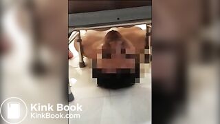 Chinese slave sucking asshole and eat shit from woman's ass