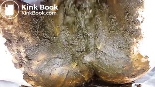 AC Fills her pussy with shit, Cleaning and Dirty Pantys