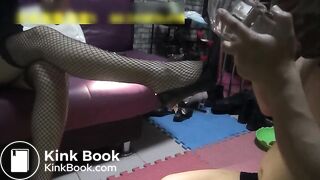 Eating a whole bowl of brown shit from Chinese mistress