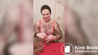 More Dirty Scat Whore: Watch me Filling My Shit Condomes pt1/3