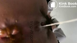 Chinese girl poop in toilet 3