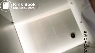 Chinese girl poop in toilet 3