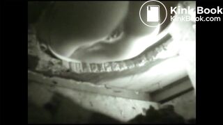 Village girl pooping healthy sausages in an outhouse toilet