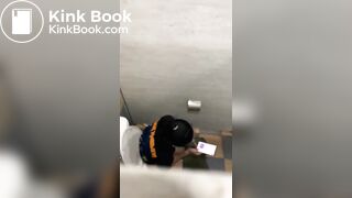 Thai womam pooping in toilet
