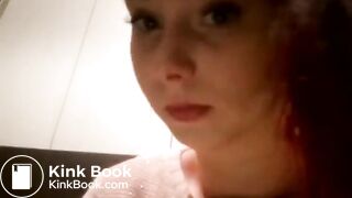 Girl in public toilet
