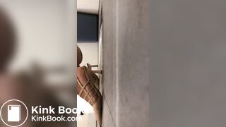 Chinese beautiful woman poop in public toilet