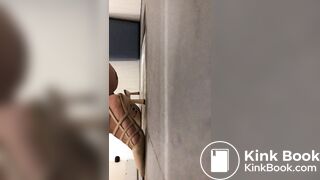 Chinese beautiful woman poop in public toilet