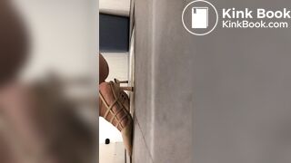 Chinese beautiful woman poop in public toilet