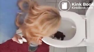 Hot girl pooping on toilet 61