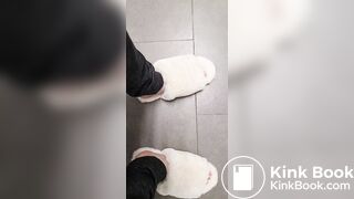 Silent plops in the big stall