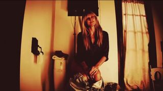 Hot model toilet pooping and farting scene