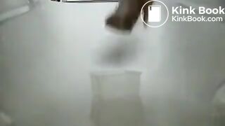 woman takes big dump in tupper box