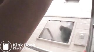 Girl shitting in squat public toilet - video 2