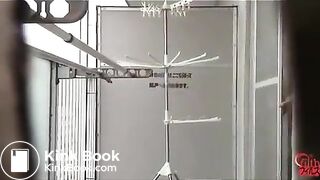 Asian girl pooping on toilet 32