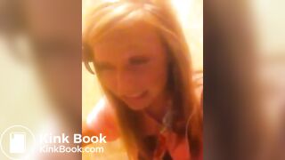 Annoying chick films herself pooping in public bathroom