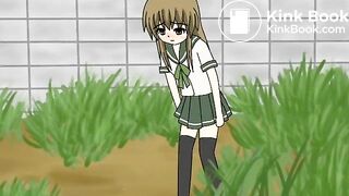 Fear of diarrhea while leaving school anime