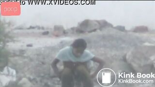 Desi poop outdoor