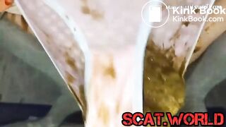 Scat Teen - Bulge of shit in her panties